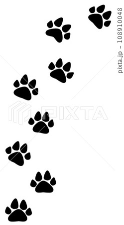 ペットで飼う犬や猫の可愛い肉球イラスト ペットで飼う犬や猫の可愛い肉球イラスト 108910048