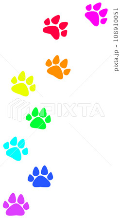 ペットで飼う犬や猫の可愛い肉球イラスト ペットで飼う犬や猫の可愛い肉球イラスト 108910051