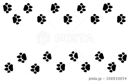 ペットで飼う犬や猫の可愛い肉球イラスト ペットで飼う犬や猫の可愛い肉球イラスト 108910054