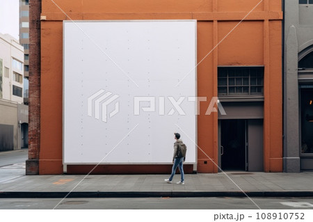Blank Advertising Billboard on the street Blank Advertising Billboard on the street 108910752