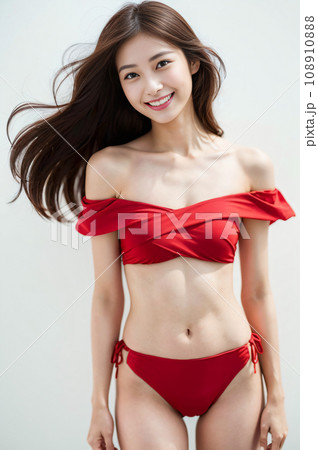 【女性モデル】水着を着た女性09 ：AI生成画像 108910888