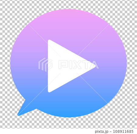 藍紫色漸層 | 播放標記與語音氣泡 108911685