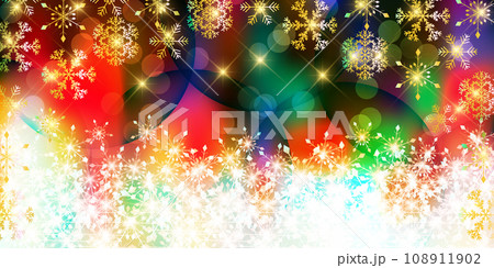 雪　クリスマス　冬　光　背景 108911902