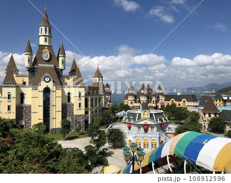 amusement park in Vietnam. Panoramic view amusement park in Vietnam. Panoramic view 108912596