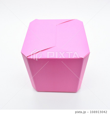 pink paper box on white background, package for design pink paper box on white background, package for design 108913042