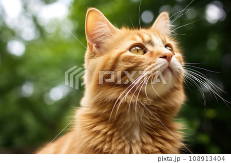 Background to celebrate Ginger Cat Appreciation Day on September 1. Generative AI 108913404