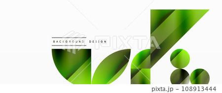 Circles and diverse shapes converge, fashioning contemporary backdrop igniting creativity. Design for digital designs, presentations, website banners, social media posts 108913444