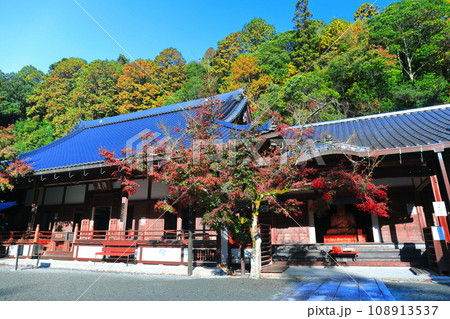 【広島県】紅葉の仏通寺の大方丈 【広島県】紅葉の仏通寺の大方丈 108913537