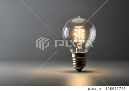 光る電球　AI生成画像 108913746
