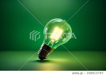 光る電球　AI生成画像 108913747