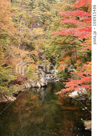 昇仙峡愛のかけ橋からの紅葉 昇仙峡愛のかけ橋からの紅葉 108915486