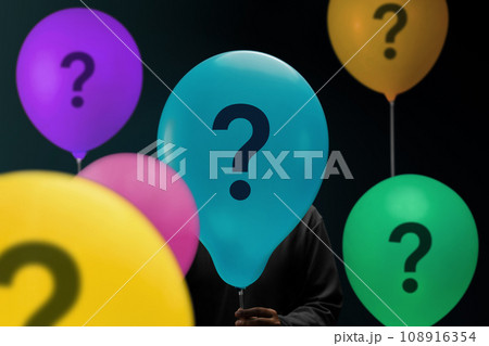 KYC, Know Your Customer Concept. a Question Mark on Differences Balloons. Understanding and Knowing Customer to giving a Best Experience, Relationships and Loyalty KYC, Know Your Customer Concept. a Question Mark on Differences Balloons. Understanding and Knowing Customer to giving a Best Experience, Relationships and Loyalty 108916354