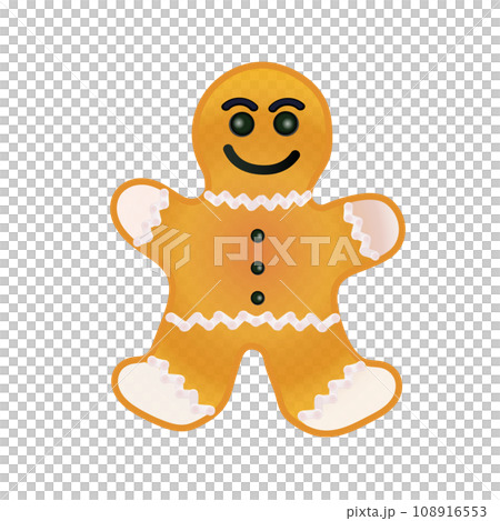 Gingerbread man cookie illustration 108916553