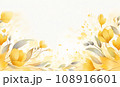 AI-generated content. Watercolour illustration, wild blooming floral pattern, greeting card template 108916601
