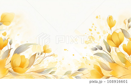 AI-generated content. Watercolour illustration, wild blooming floral pattern, greeting card template AI-generated content. Watercolour illustration, wild blooming floral pattern, greeting card template 108916601