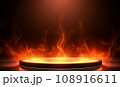 AI-generated content. 3d Empty podium illustration for showcase products on lights bokeh background 108916611
