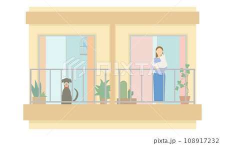 ペット可賃貸のイラスト 108917232