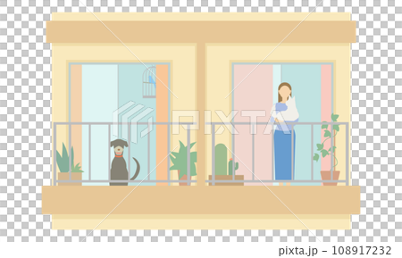 ペット可賃貸のイラスト 108917232