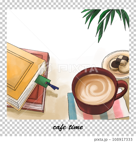カフェの手描きイラスト カフェの手描きイラスト 108917333