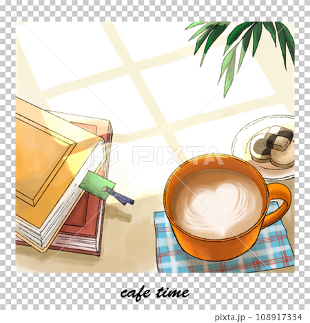 カフェの手描きイラスト 108917334