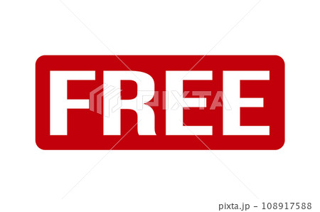 Free Rubber Stamp. Red Free Rubber Grunge Stamp  108917588