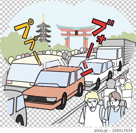 オーバー・ツーリズムによる交通渋滞 108917634