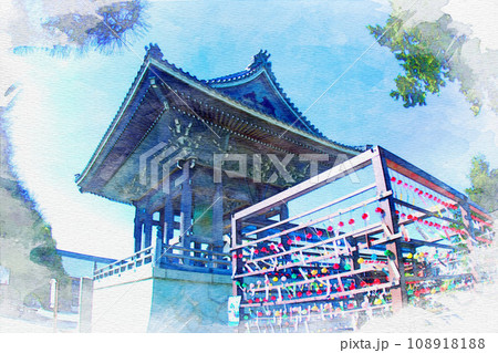 [水彩画]愛知県豊川市の豊川稲荷神社 妙厳寺 108918188