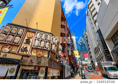 東京　港区　六本木の都市風景（芋洗坂） 108918586
