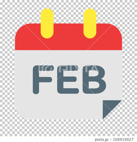 月、2月を表すカラースタイルのアイコン 月、2月を表すカラースタイルのアイコン 108919027