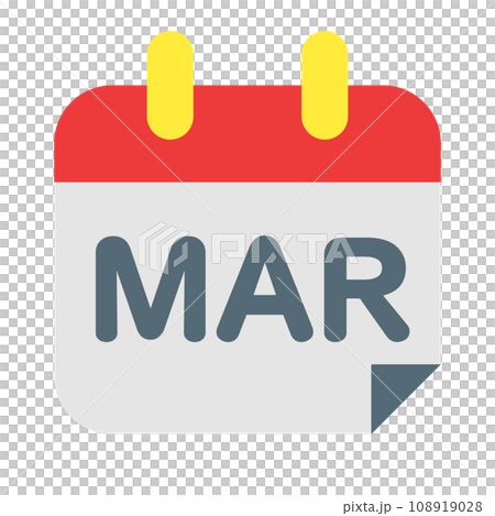 月、3月を表すカラースタイルのアイコン 108919028