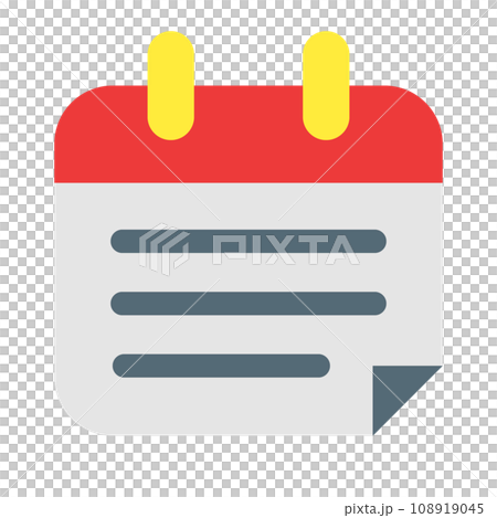 月、メモを表すカラースタイルのアイコン 108919045