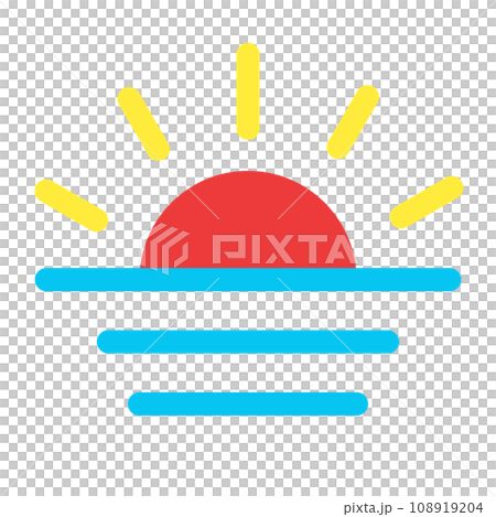 代表白天、太陽的顏色樣式圖示 108919204