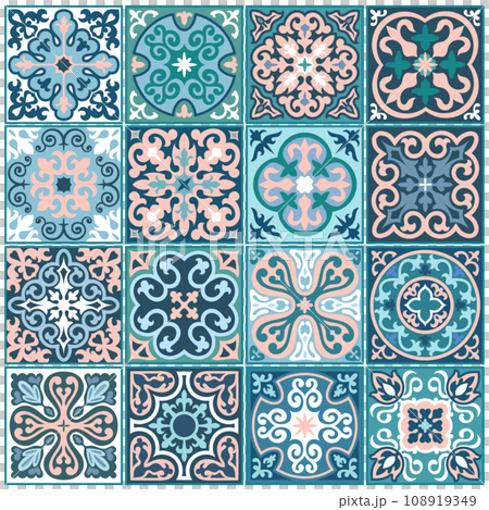 spanish tile design set spanish tile design set 108919349