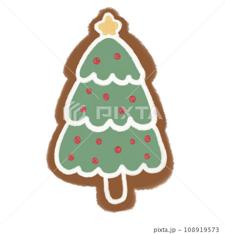 Gingerbread Cookie Christmas Tree Cartoon illustration For Christmas Festival Gingerbread Cookie Christmas Tree Cartoon illustration For Christmas Festival 108919573