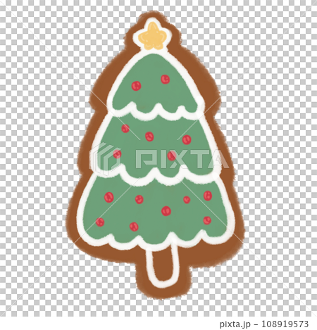 Gingerbread Cookie Christmas Tree Cartoon illustration For Christmas Festival Gingerbread Cookie Christmas Tree Cartoon illustration For Christmas Festival 108919573