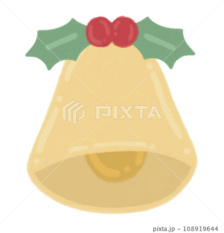 Christmas Bell With Holly Cherry Cartoon illustration For Christmas Festival Christmas Bell With Holly Cherry Cartoon illustration For Christmas Festival 108919644