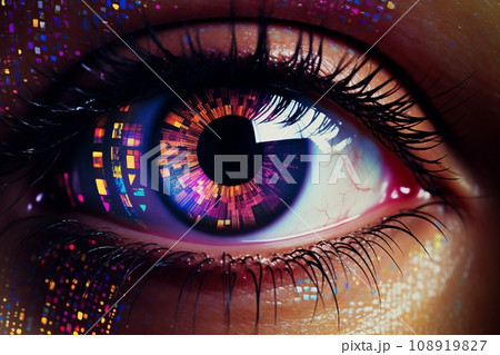 デジタルな網膜　AI生成画像　AI画像 108919827