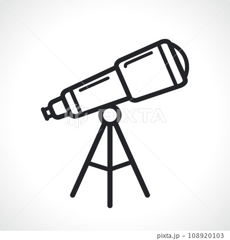 telescope or scope line icon 108920103