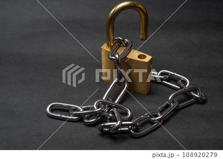 南京錠と鎖 108920279