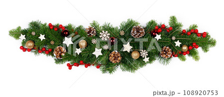 Christmas decor and tree branches 108920753