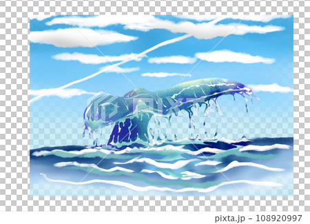 Whale and sky landscape painting Whale and sky landscape painting 108920997