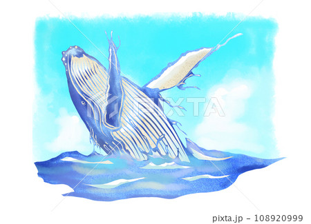 青空と鯨の風景画 108920999