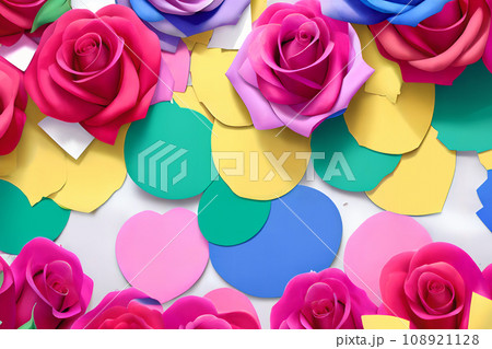 バラ色の背景素材、メッセージカードなど 14 バラ色の背景素材、メッセージカードなど 14 108921128