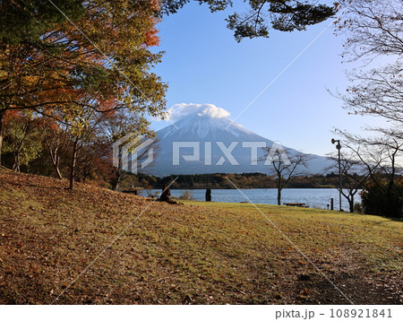 秋の田貫湖からの富士山 108921841