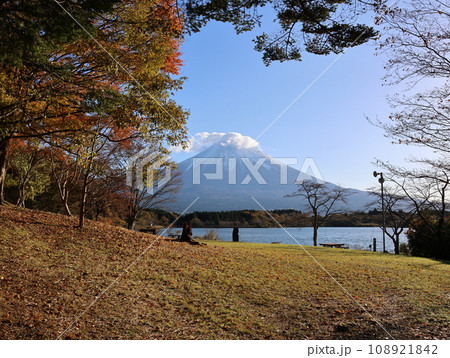 秋の田貫湖からの富士山 108921842