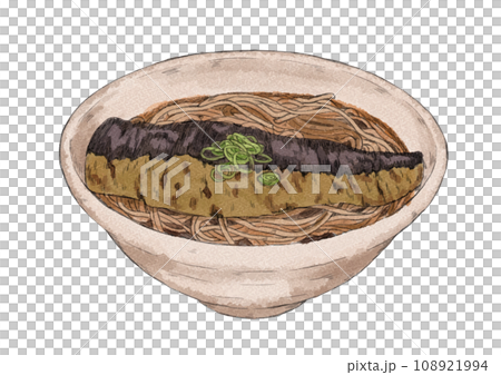 Illustration of herring soba (watercolor style) 108921994
