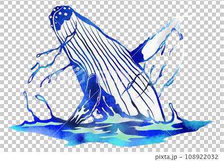 ブリーチングする鯨のイラスト ブリーチングする鯨のイラスト 108922032