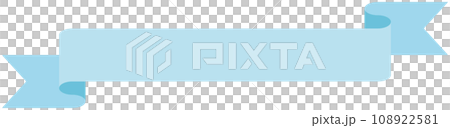 Simple ribbon single item illustration 6 (light blue) Simple ribbon single item illustration 6 (light blue) 108922581