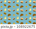 パンのイラスト背景ピンク色 108922675