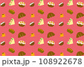 パンのイラスト背景ピンク色 108922678